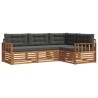 Ensemble de canapés d'extérieur 4 pcs Naturel et Anthracite 527604527604