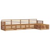 Ensemble de canapés d'extérieur 5 pcs Naturel 527605527605