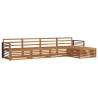 Ensemble de canapés d'extérieur 5 pcs Naturel 527607527607