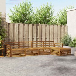 Ensemble de canapés d'extérieur 5 pcs Naturel 527608527608