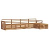Ensemble de canapés d'extérieur 5 pcs Naturel 527608527608