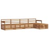 Ensemble de canapés d'extérieur 5 pcs Naturel 527609527609