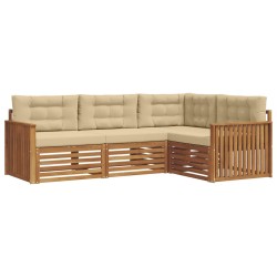 Ensemble de canapés d'extérieur 4 pcs Naturel et Beige 527610527610