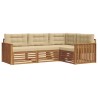Ensemble de canapés d'extérieur 4 pcs Naturel et Beige 527610527610