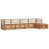 Ensemble de canapés d'extérieur 5 pcs Naturel 527611527611