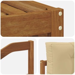 Ensemble de canapés d'extérieur 4 pcs Naturel et Beige 527612527612