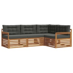 Ensemble de canapés d'extérieur 4 pcs Naturel et Anthracite 527615527615