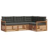 Ensemble de canapés d'extérieur 4 pcs Naturel et Anthracite 527615527615