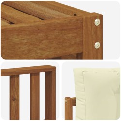 Ensemble de canapés d'extérieur 4 pcs Naturel et Crème 527617527617