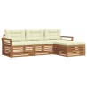 Ensemble de canapés d'extérieur 4 pcs Naturel et Crème 527618527618