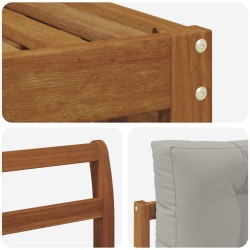 Ensemble de canapés d'extérieur 4 pcs Gris Naturel et Clair 527619527619