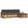 Ensemble de canapés d'extérieur 4 pcs Naturel et Anthracite 527620527620