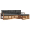 Ensemble de canapés d'extérieur 4 pcs Naturel et Anthracite 527623527623