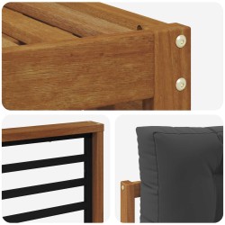 Ensemble de canapés d'extérieur 4 pcs Naturel et Anthracite 527623527623