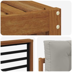Ensemble de canapés d'extérieur 4 pcs Gris Naturel et Clair 527624527624