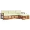 Ensemble de canapés d'extérieur 4 pcs Naturel et Crème 527625527625