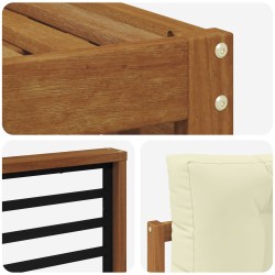 Ensemble de canapés d'extérieur 4 pcs Naturel et Crème 527625527625