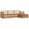 Ensemble de canapés d'extérieur 4 pcs Naturel 527626527626