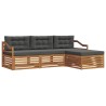 Ensemble de canapés d'extérieur 4 pcs Naturel et Anthracite 527628527628