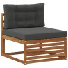 Ensemble de canapés d'extérieur 4 pcs Naturel et Anthracite 527628527628