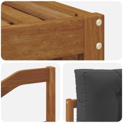 Ensemble de canapés d'extérieur 4 pcs Naturel et Anthracite 527628527628