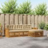 Ensemble de canapés d'extérieur 4 pcs Naturel et Beige 527629527629