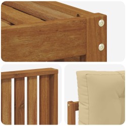 Ensemble de canapés d'extérieur 4 pcs Naturel et Beige 527629527629