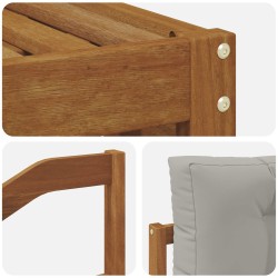 Ensemble de canapés d'extérieur 4 pcs Gris Naturel et Clair 527630527630