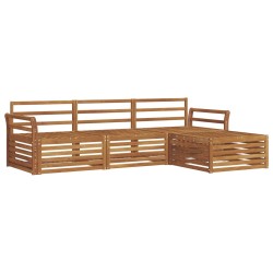Ensemble de canapés d'extérieur 4 pcs Naturel 527632527632