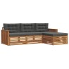 Ensemble de canapés d'extérieur 4 pcs Naturel et Anthracite 527633527633