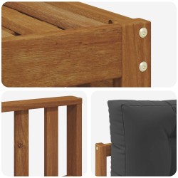 Ensemble de canapés d'extérieur 4 pcs Naturel et Anthracite 527634527634