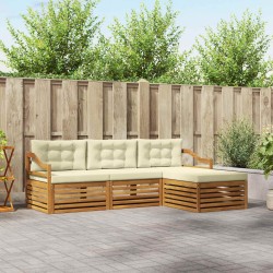 Ensemble de canapés d'extérieur 4 pcs Naturel et Crème 527637527637