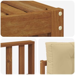 Ensemble de canapés d'extérieur 4 pcs Naturel et Beige 527638527638