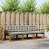 Ensemble de canapés d'extérieur 3 pcs Gris Naturel et Clair 527643527643