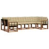Ensemble de canapés d'extérieur 7 pcs Naturel et Beige 527644527644