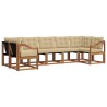 Ensemble de canapés d'extérieur 7 pcs Naturel et Beige 527645527645