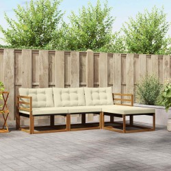 Ensemble de canapés d'extérieur 4 pcs Naturel et Crème 527653527653