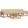 Ensemble de canapés d'extérieur 5 pcs Naturel et Beige 527657527657
