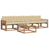 Ensemble de canapés d'extérieur 5 pcs Naturel et Beige 527657527657