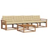 Ensemble de canapés d'extérieur 5 pcs Naturel et Beige 527658527658