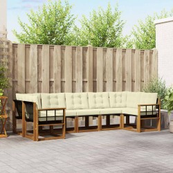 Ensemble de canapés d'extérieur 7 pcs Naturel et Crème 527663527663