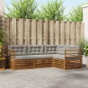 Ensemble de canapés d'extérieur 4 pcs Gris Naturel et Clair 527664527664