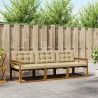 Ensemble de canapés d'extérieur 3 pcs Naturel et Beige 527667527667