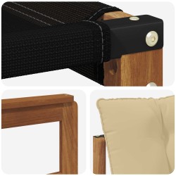 Ensemble de canapés d'extérieur 3 pcs Naturel et Beige 527667527667