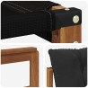Ensemble de canapés d'extérieur 3 pcs Naturel et Noir 527668527668