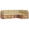 Ensemble de canapés d'extérieur 4 pcs Naturel et Beige 527673527673