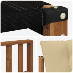 Ensemble de canapés d'extérieur 3 pcs Naturel et Beige 527675527675