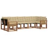 Ensemble de canapés d'extérieur 7 pcs Naturel et Beige 527676527676