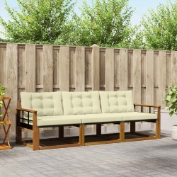 Ensemble de canapés d'extérieur 3 pcs Naturel et Crème 527681527681