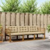 Ensemble de canapés d'extérieur 3 pcs Naturel et Beige 527683527683